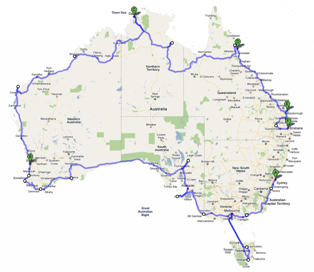 Route door Australië 2011