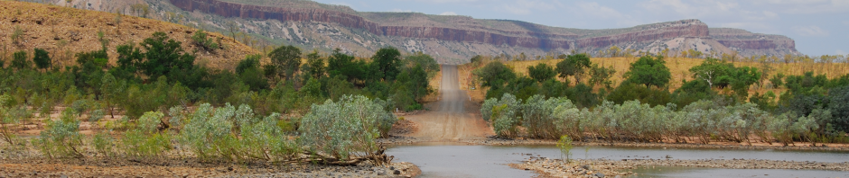 Pentacoast river crossing op de Gibb river road